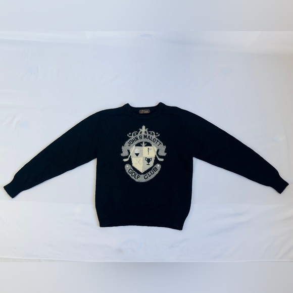 Vintage John R Malott Black Golf Club Wool Sweater - XS - Picture 6 of 16